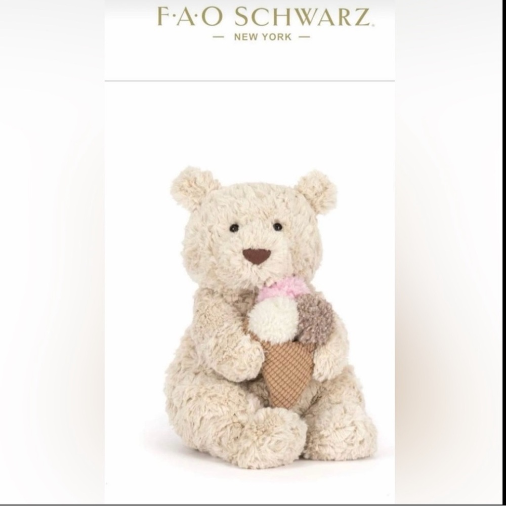 NWT Jellycat Oatus Bear with Ice Cream NYC EXCLUSIVE  - RARE AND HTF!